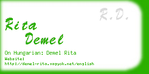 rita demel business card